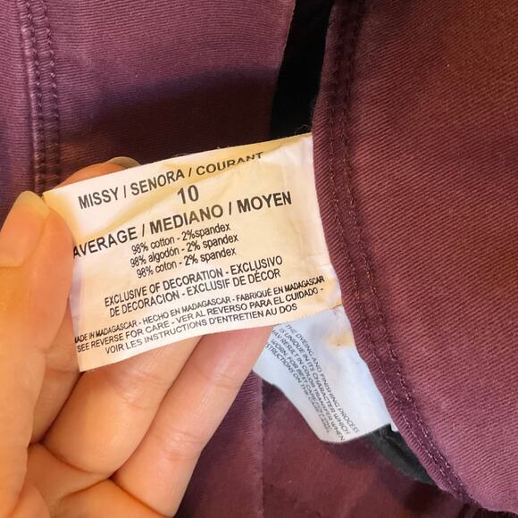 Gloria Vanderbilt Women Jeans size 10 Red Avery Straight Leg High Rise Stretch - Picture 10 of 12